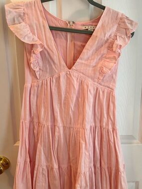 Boutique Pink Ruffled Tiered Dress